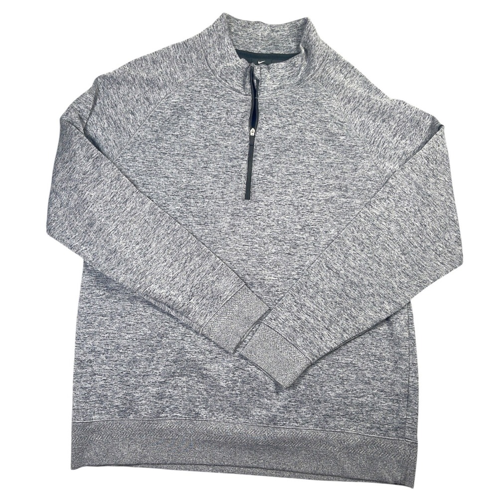 Nike Dri-FIT Pullover Mens Large Gray 1/4 Zip Heather Athletic Sweatshirt